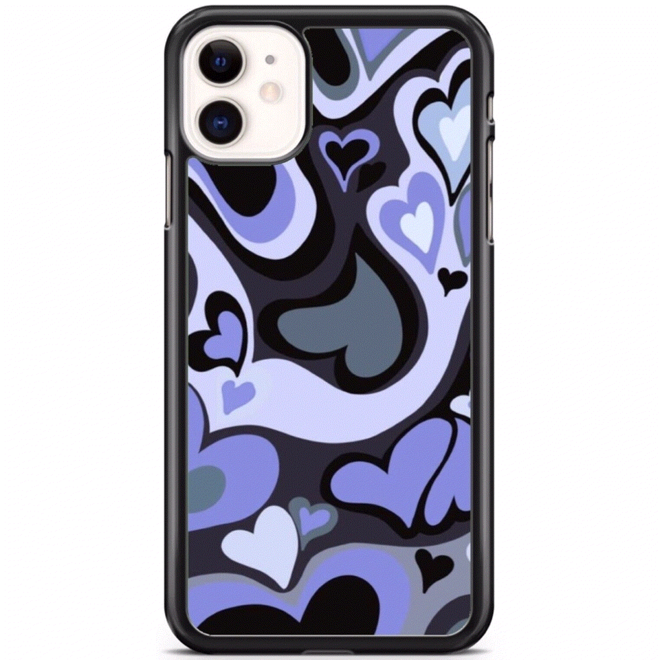 Purple Floating Hearts