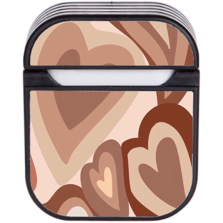 Brown Floating Hearts - AirPods