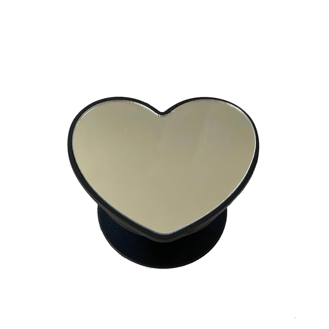 Black heart mirror